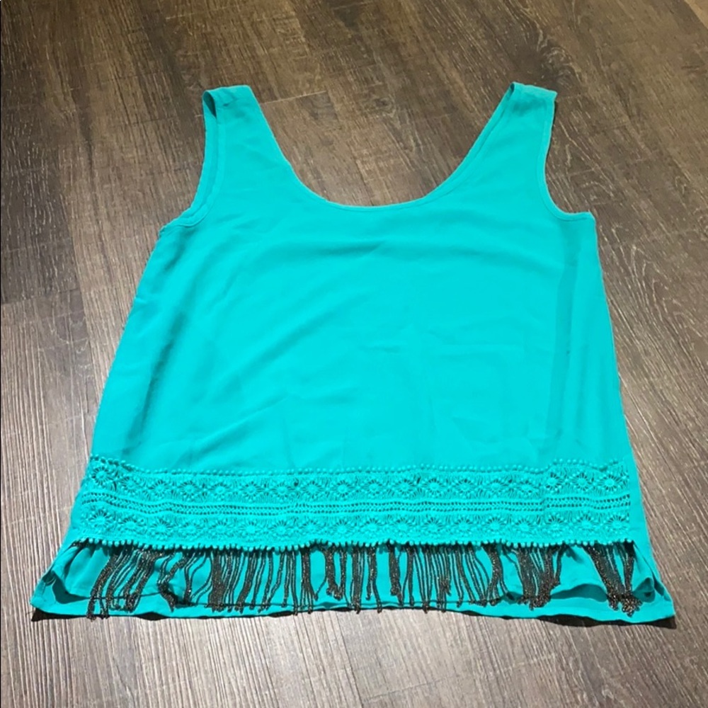 Teal Blouse Tank Top